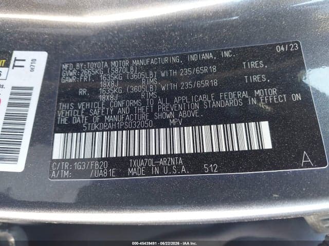2023 TOYOTA HIGHLANDER LE 9