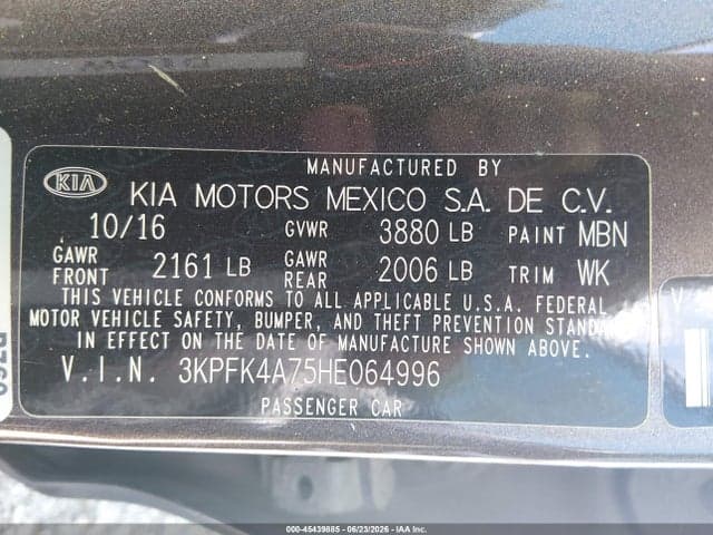 2017 KIA FORTE LX 9