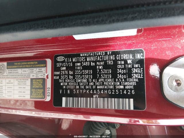 2017 KIA SORENTO 3.3L SX 9
