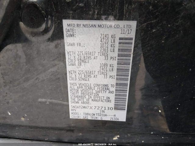 2018 NISSAN ROGUE SV 9