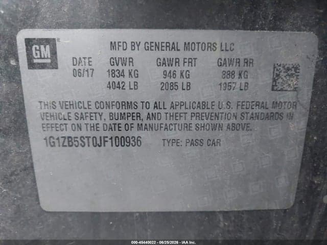 2018 CHEVROLET MALIBU 1LS 9