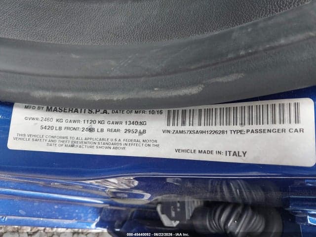 2017 MASERATI GHIBLI 9