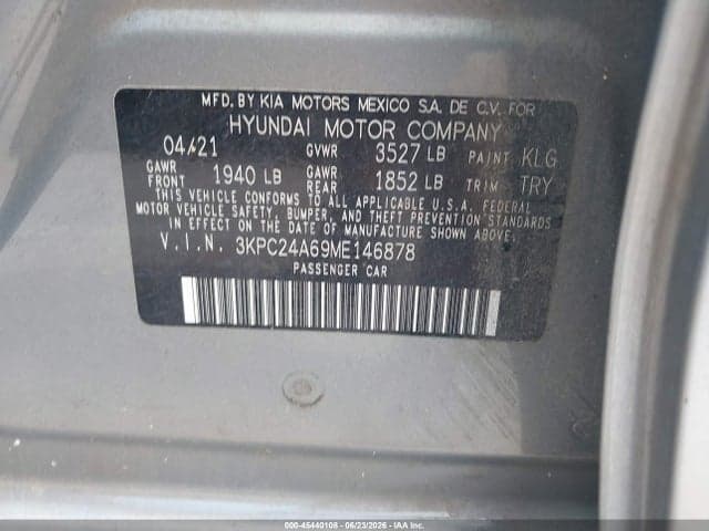 2021 HYUNDAI ACCENT SE 9