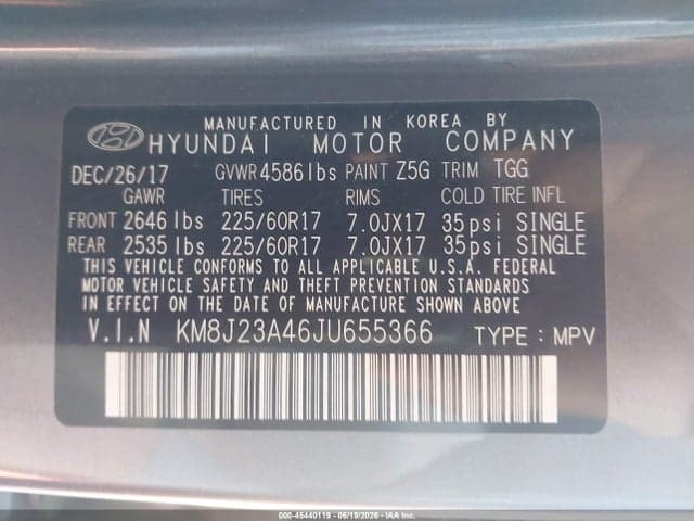 2018 HYUNDAI TUCSON SE 9