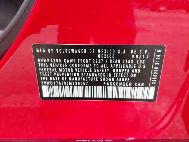 2018 VOLKSWAGEN JETTA 1.8T SE SPORT 9