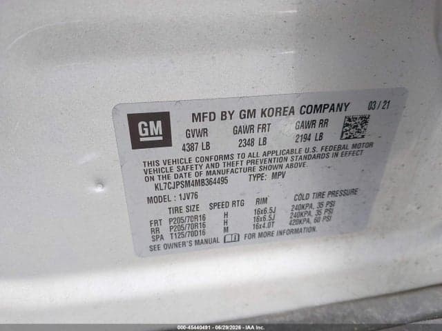 2021 CHEVROLET TRAX AWD LT 9