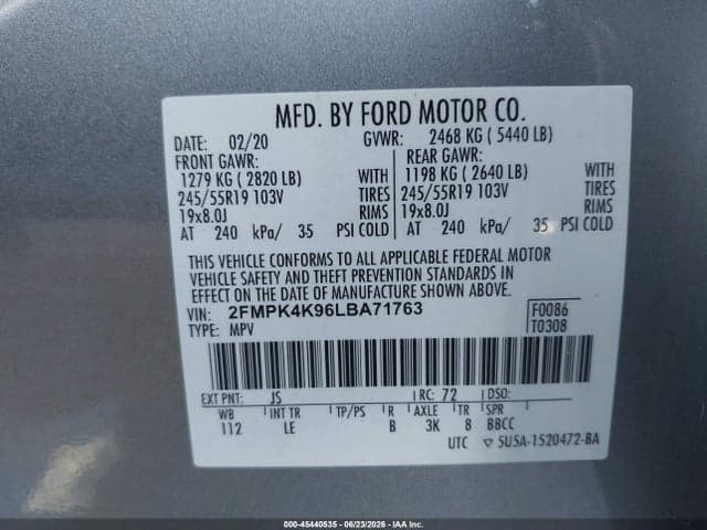 2020 FORD EDGE TITANIUM 9