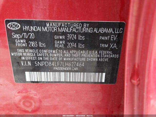 2020 HYUNDAI ELANTRA SEL/VALUE/LIMITED 9