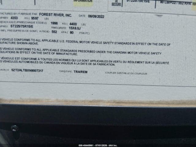 2022 FOREST RIVER ALTA TRAILER 2810KIK 9