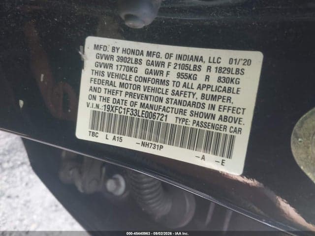 2020 HONDA CIVIC EX 9