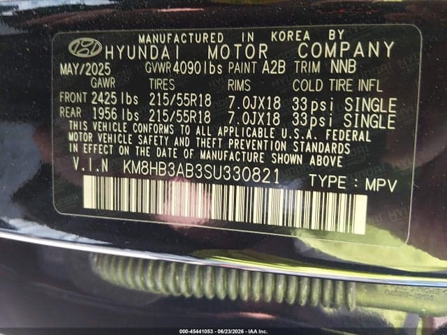 2025 HYUNDAI KONA SEL 9