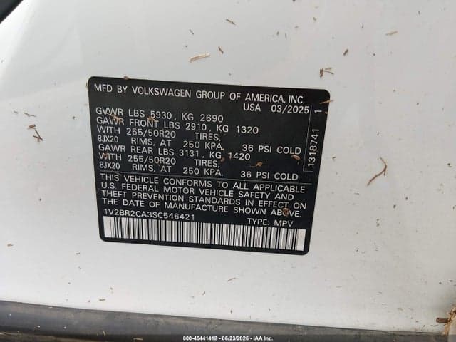 2025 VOLKSWAGEN ATLAS 2.0T SEL 9