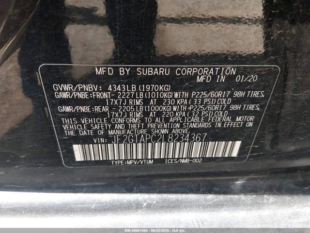2020 SUBARU CROSSTREK PREMIUM 9