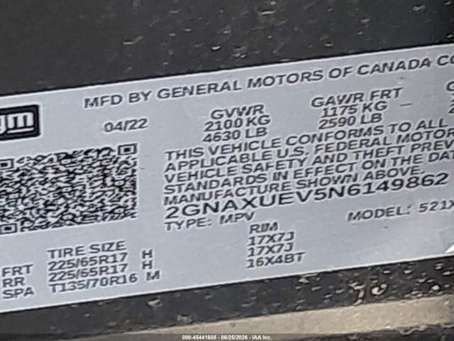 2022 CHEVROLET EQUINOX AWD LT 9