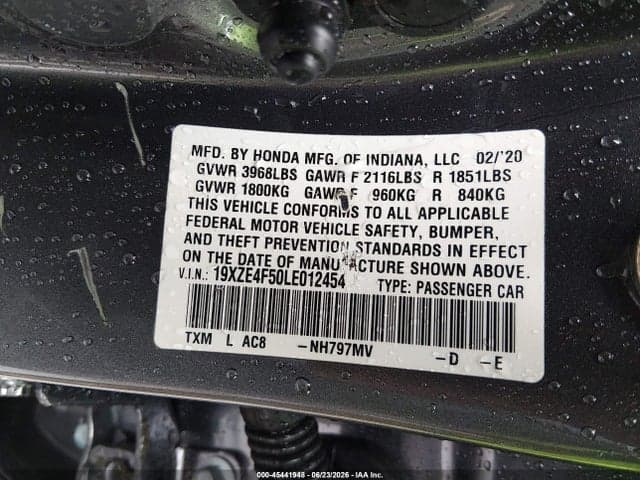 2020 HONDA INSIGHT EX 9