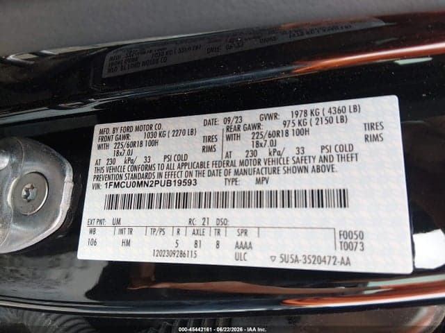 2023 FORD ESCAPE ST-LINE 9