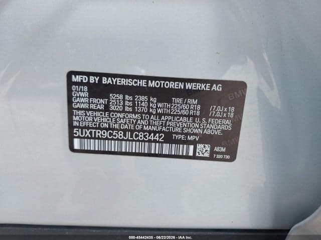 2018 BMW X3 XDRIVE30I 9
