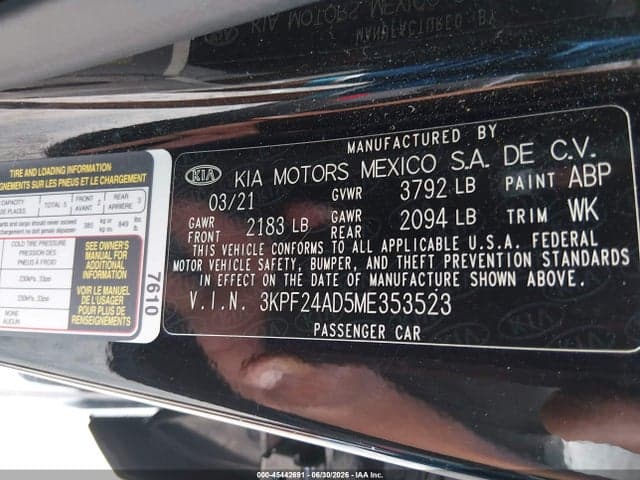 2021 KIA FORTE LXS 9