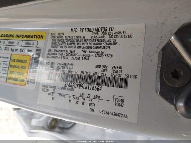 2020 FORD FUSION TITANIUM 9