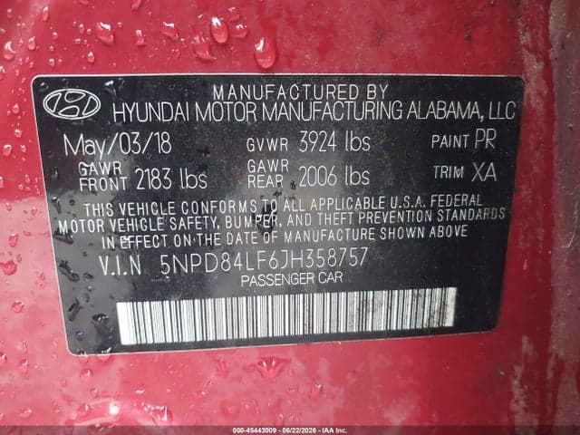 2018 HYUNDAI ELANTRA SEL 9