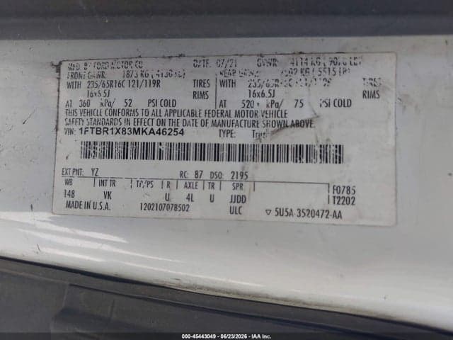 2021 FORD TRANSIT-250 9
