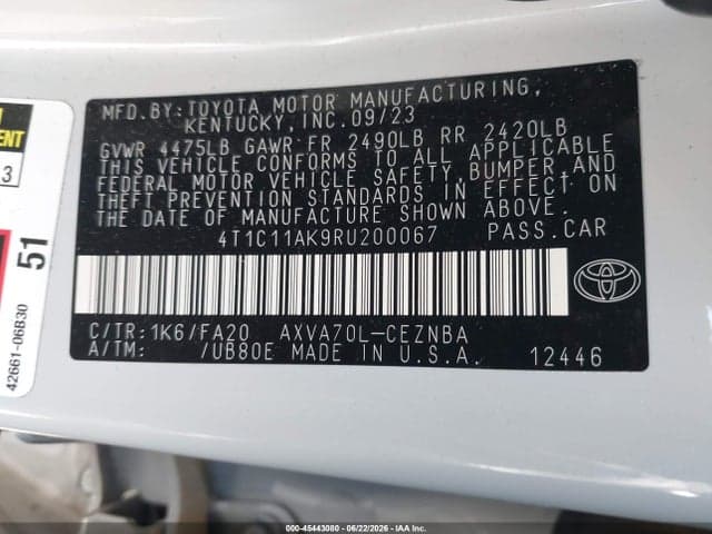 2024 TOYOTA CAMRY LE 9