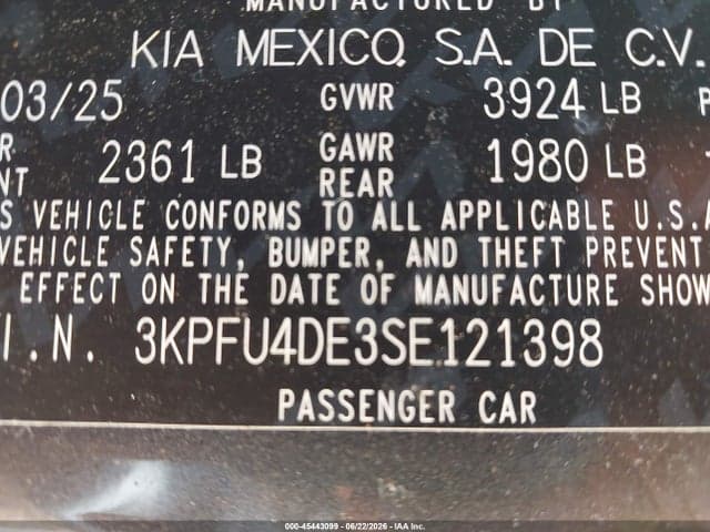2025 KIA K4 EX 9