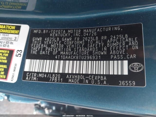2026 TOYOTA CAMRY XSE 9
