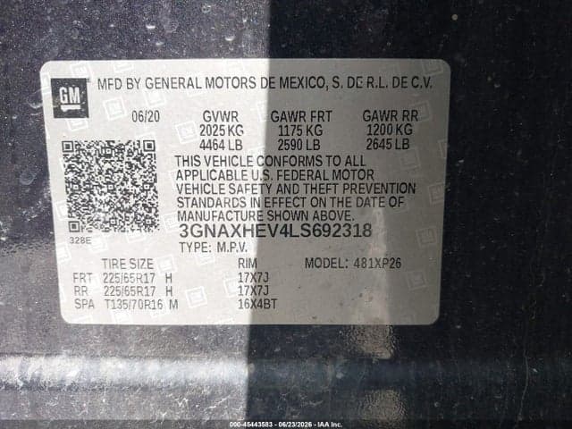 2020 CHEVROLET EQUINOX FWD LS 9