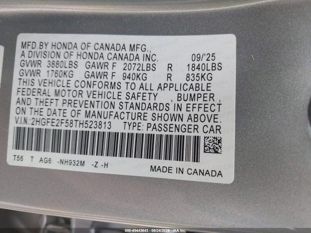 2026 HONDA CIVIC SPORT 9