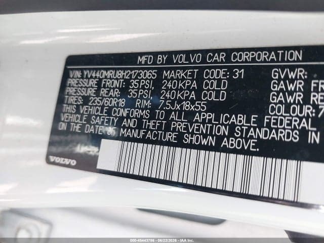2017 VOLVO XC60 T5 9