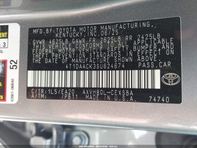 2025 TOYOTA CAMRY SE 9