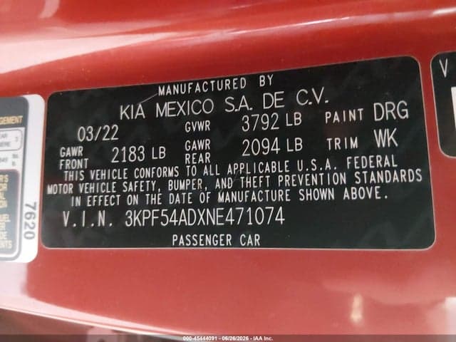 2022 KIA FORTE GT-LINE 9