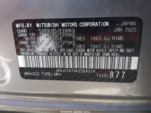 2022 MITSUBISHI OUTLANDER PHEV 9