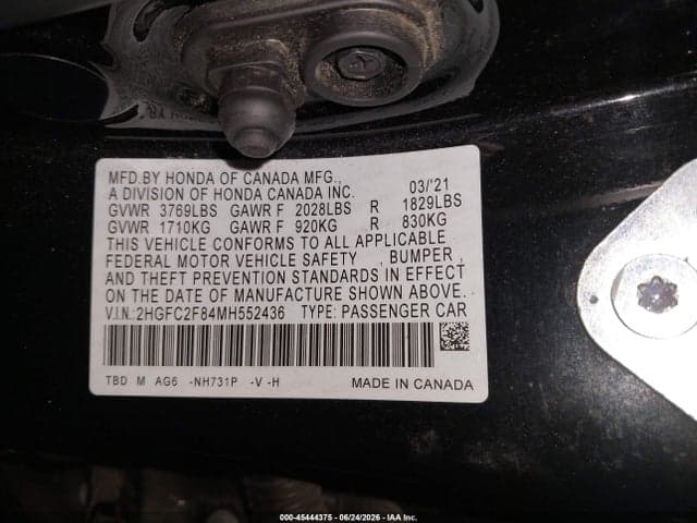 2021 HONDA CIVIC SPORT 9