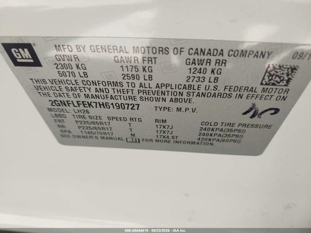 2017 CHEVROLET EQUINOX LT 9