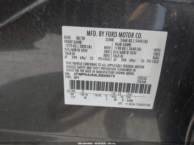 2020 FORD EDGE SEL 9