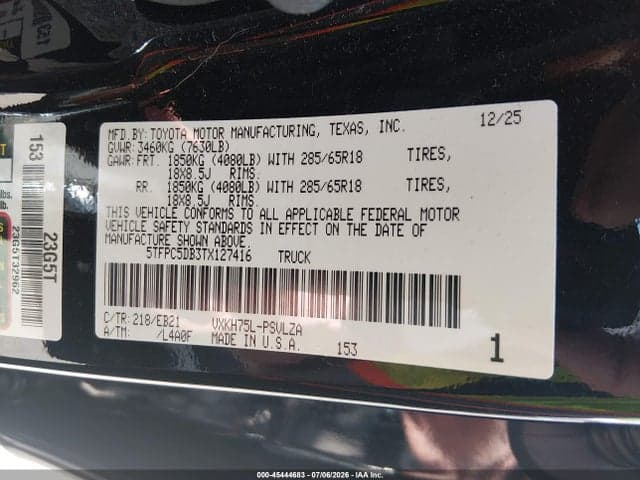 2026 TOYOTA TUNDRA HYBRID TRD PRO HYBRID CREWMAX 5.5' BED 9