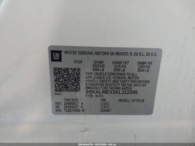 2019 GMC TERRAIN SLE 9