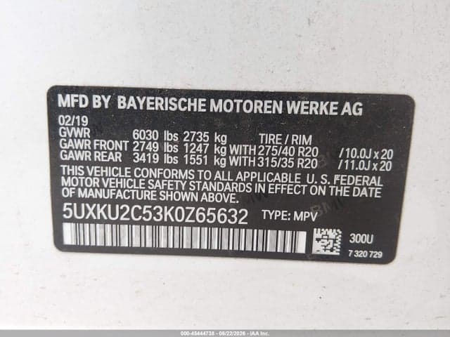 2019 BMW X6 XDRIVE35I 9