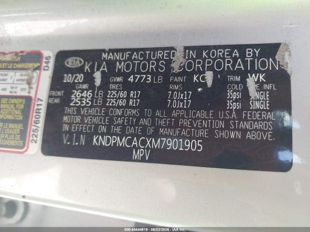 2021 KIA SPORTAGE LX 9
