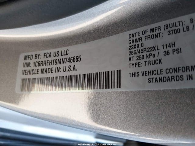 2021 RAM 1500 LIMITED 4X2 5'7 BOX 9