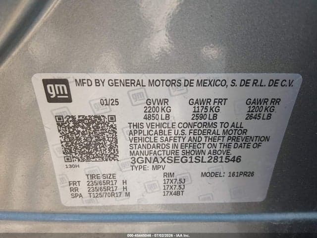 2025 CHEVROLET EQUINOX AWD ACTIV 9