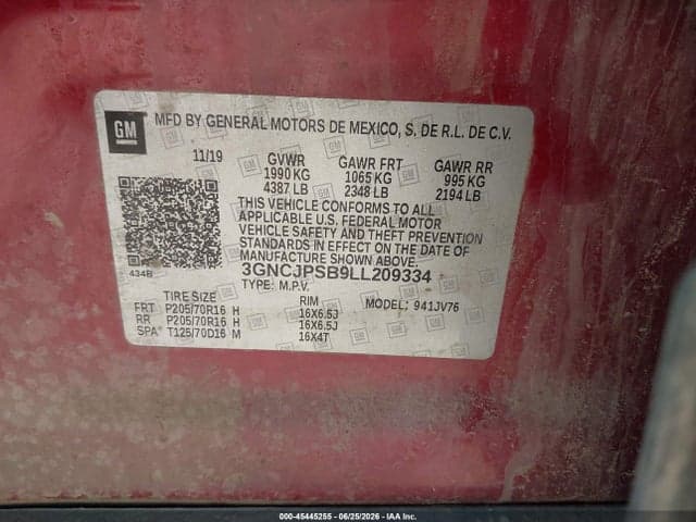 2020 CHEVROLET TRAX AWD LT 9