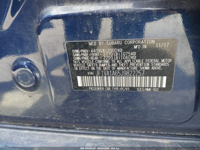2018 SUBARU WRX 9
