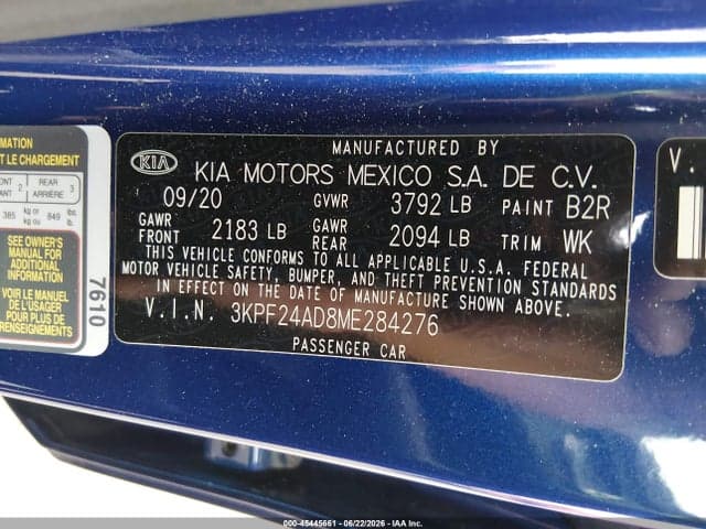 2021 KIA FORTE LXS 9
