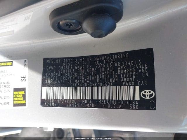 2024 TOYOTA COROLLA LE 9