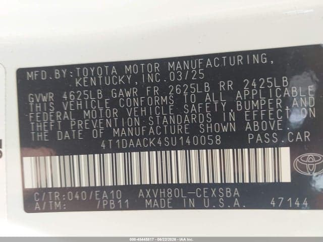 2025 TOYOTA CAMRY SE 9