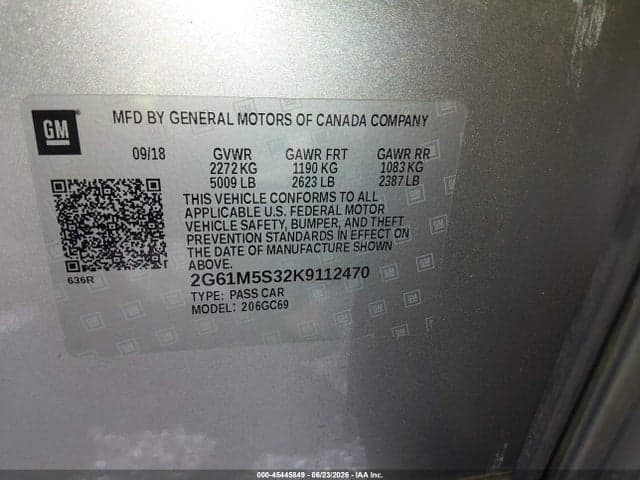 2019 CADILLAC XTS LUXURY 9