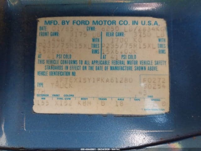 1985 FORD F150 9